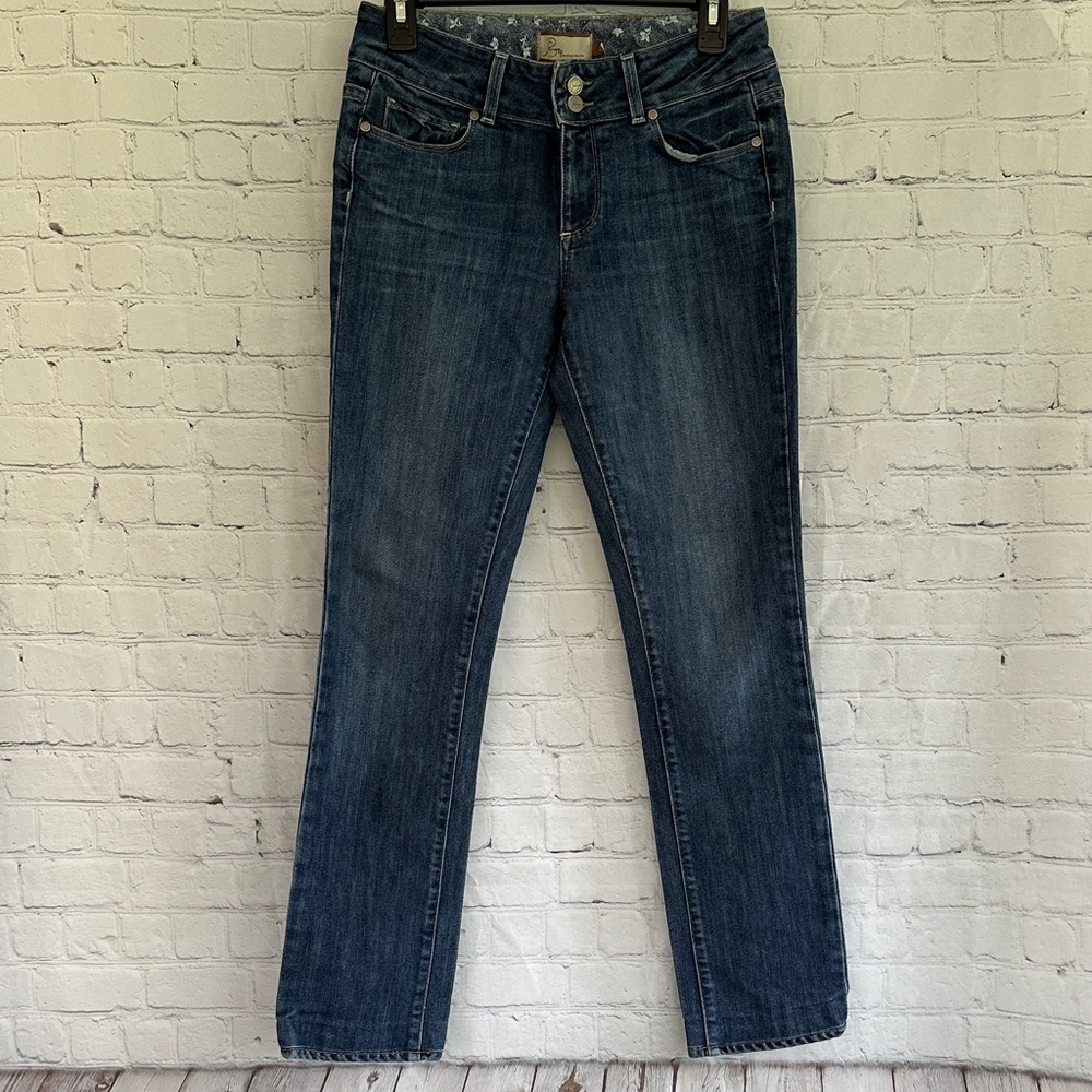 Paige Premium Denim Hidden Hills Medium Blue Women’s Slim Straight Jeans